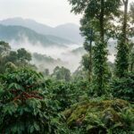 Misty coffee plantation in Coorg, Karnataka
